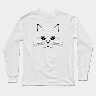 Cat Face Long Sleeve T-Shirt